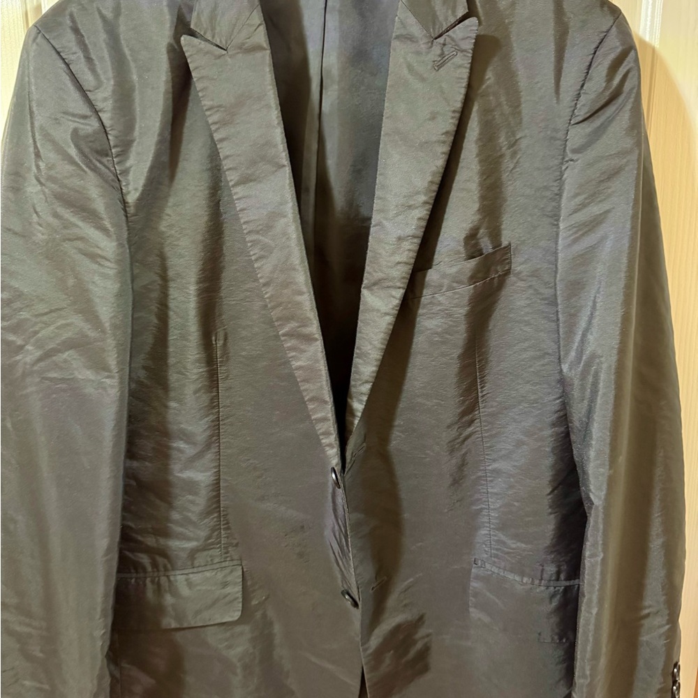 ALFANI RED MENS METALLIC BLACK SUIT COAT BLAZER SPORTS JACKET SIZE L Large